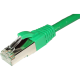 Copper Patch Lead - Cat6a SFTP Stranded LSZH - Green Flush Boot