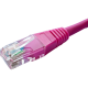 Copper Patch Lead - Cat5e UTP Stranded PVC - Pink Flush Boot