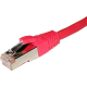 Copper Patch Lead - Cat6a SFTP Stranded LSZH - Red Flush Boot