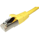 Copper Patch Lead - Cat6a SFTP Stranded LSZH - Yellow Flush Boot